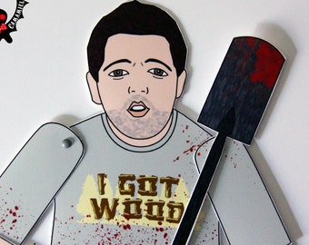 Shaun of the dead Nick Frost Ed articulated paper doll