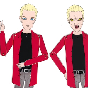 Buffy the vampire slayer Spike articulated paper doll James Marsters