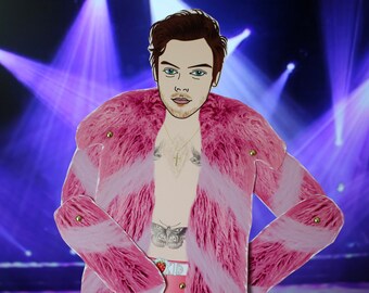 Harry Styles articulated paper doll