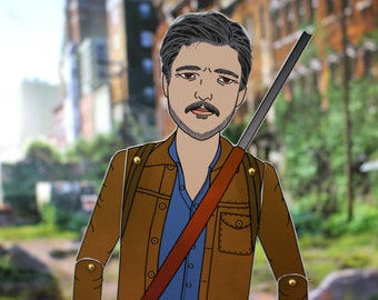 Pedro Pascal the last of us Joel Miller articulated paper doll