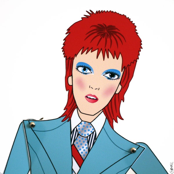 David Bowie Life on Mars articulated paper doll