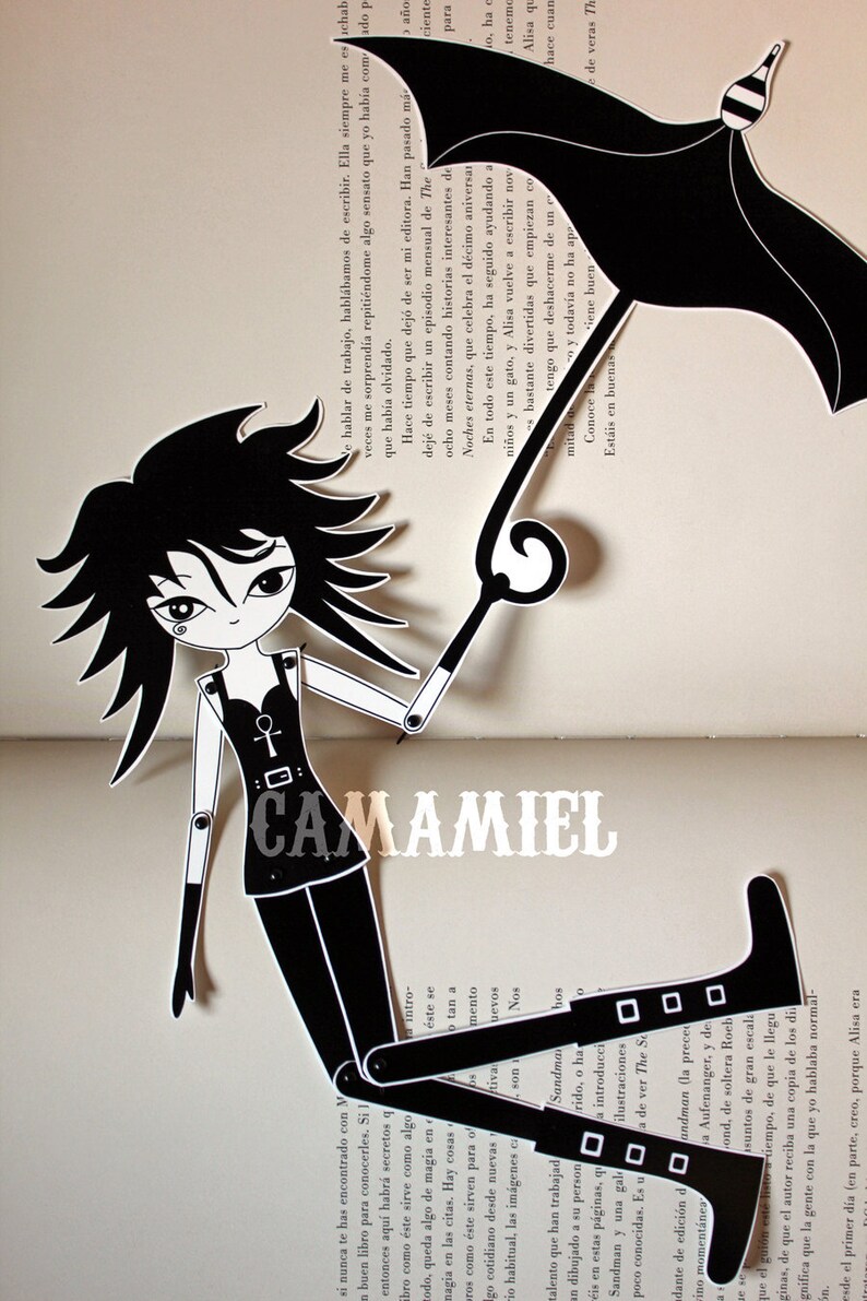 Sandman Death of the Endless articulated paper doll Neil Gaiman image 4