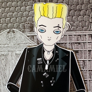 Spike Buffy the vampire slayer tribute fan art paper doll assembled articulated James Marsters
