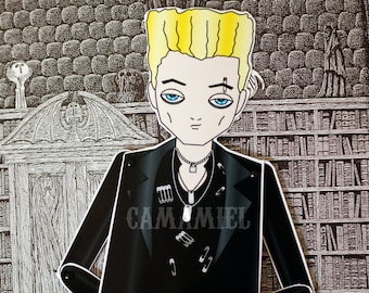 Spike Buffy the vampire slayer tribute fan art paper doll assembled articulated James Marsters