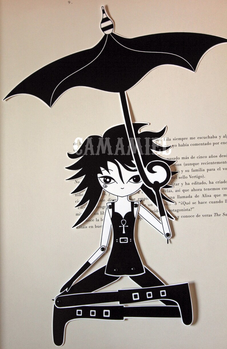 Sandman Death of the Endless articulated paper doll Neil Gaiman image 5