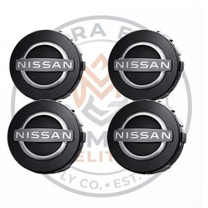 Nissan Wheel Center Caps Set | 2.5 Inch Silver Hubcaps Replacement Part