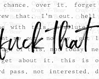 F*ck That UV DTF Sticker