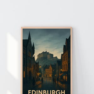 Impresión de Edimburgo, póster de Edimburgo, arte mural de Escocia, impresión de viaje a Edimburgo, regalo de boda, regalo de cumpleaños, decoración de viaje, arte mural de viaje