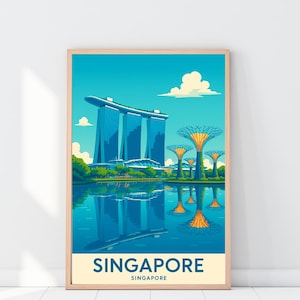 Singapore Print, Singapore Wall Art, Singapore Travel Print, Birthday Present, Wedding Gift, Travel Decor, Travel Wall Art, Japan Print