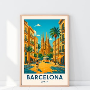 Barcelona Print, Barcelona Wall Art, Spain Wall Art, Barcelona Travel Print, Wedding Gift, Birthday Present, Travel Decor, Travel Wall Art