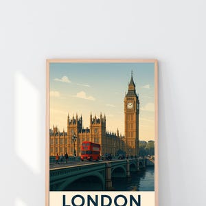 Impresión de Londres, Arte mural de Londres, Arte mural de Inglaterra, Impresión de viaje a Londres, Gran Bretaña, Regalo de boda, Regalo de cumpleaños, Decoración de viaje, Arte mural de viaje