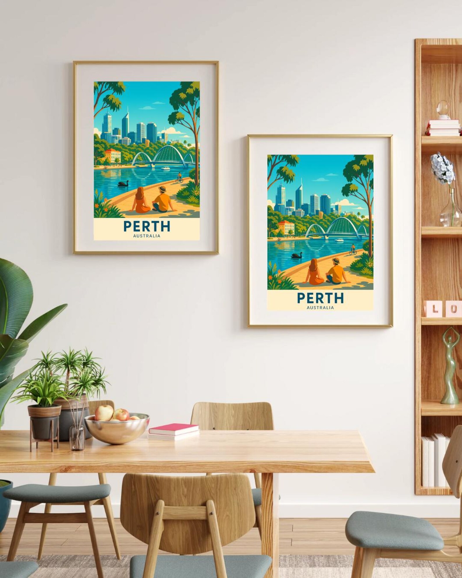 Perth Poster - Australia Wall Art Travel Print, Perth Wall Art ...