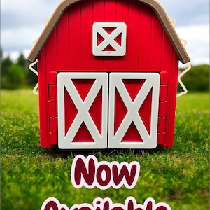 3D Printed Farm Barn Playset - Customizable Barn Toy, Farm Habitat Starter Kit