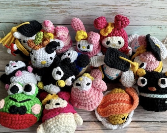 Sanrio Bundle Crochet Dolls (Amigurumi) - Most Patterns by the Woobles - Physical Items!