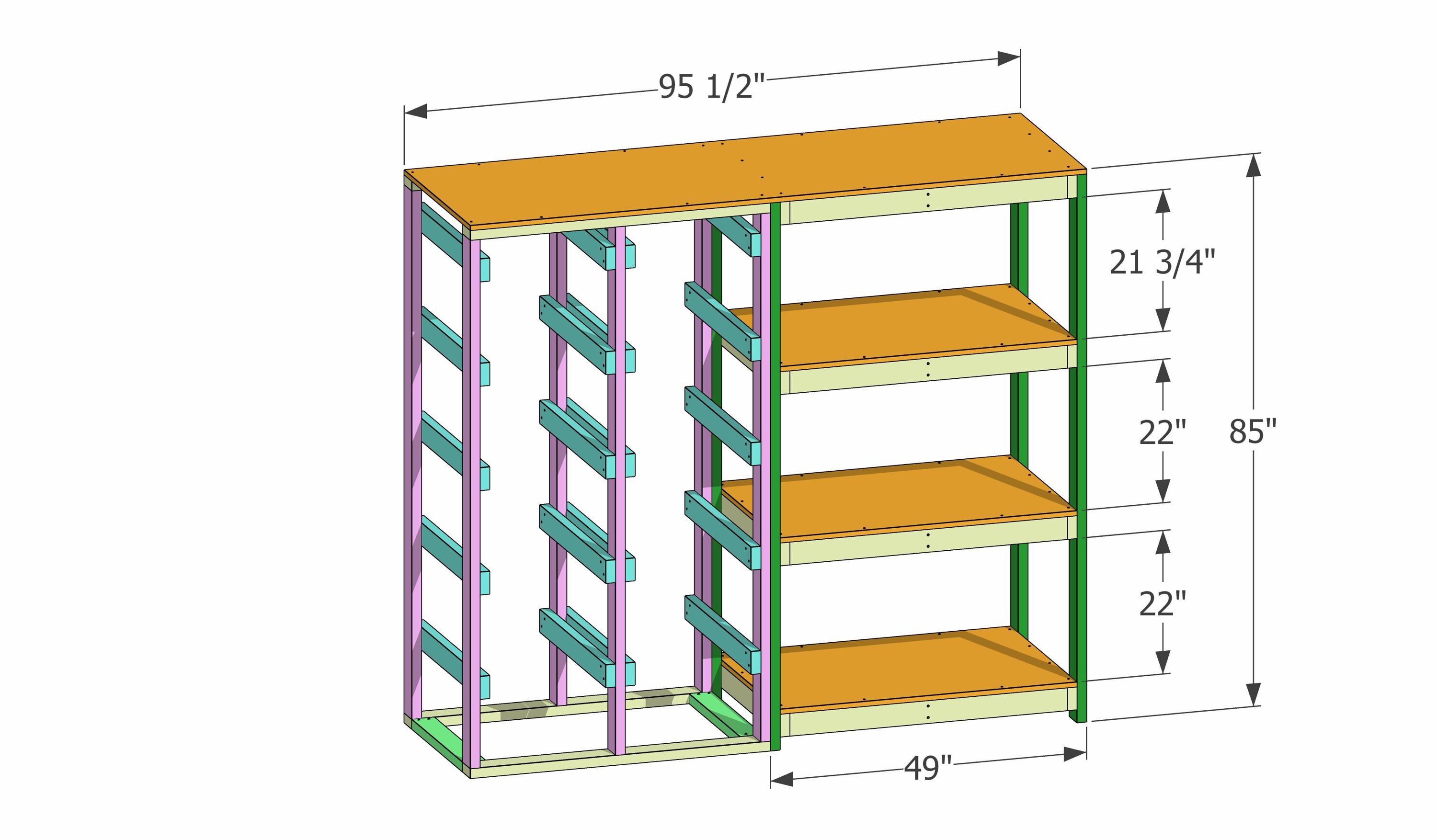 Bin Storage Plans - DIY Tote Rack | Tote Storage Rack DIY Plan | 27 ...