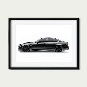 Black BMW M5 Competition Print: Sports Car Poster (Digital Download)