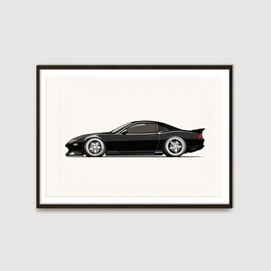 Black Camaro Art Print: 4th Gen (1993-2002) Sports Car (Digital Download)