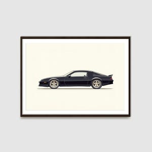1982-1992 Black Camaro Art Print: Classic Car Poster (Digital Download)