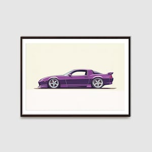 Purple Camaro Art Print: 4th Gen (1993-2002) Sports Car (Digital Download)