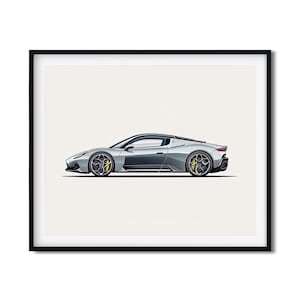 Maserati MC20 | MC20 | Sports Car Wall Décor | Auto Posters | Car Enthusiasts | Classic Car Illustration