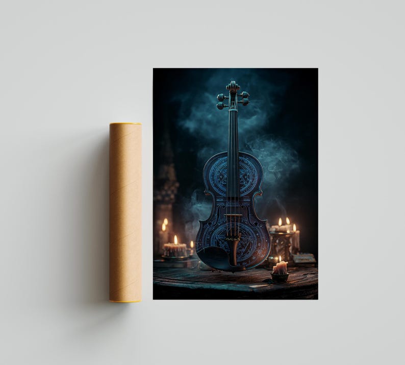 Arcane Violin Poster, Occult Violin Wall Art, Mystical Music Decor ...