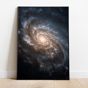 Galaxy Center Poster, Spiralgalaxie Druck, kosmische Wandkunst, Milchstraße Kern Dekor, digitaler Download, Deep Space Astronomie Kunst, kosmisches Poster