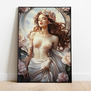 Aphrodite Greek Goddess of Beauty, Divine Feminine Art, Ancient Greece Art, Greek Mythology Print, Aphrodite Print, Greek Goddess Beauty