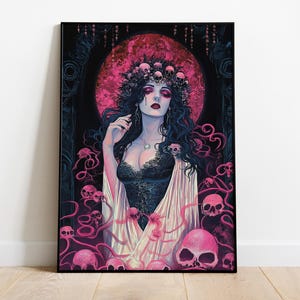 Persephone Art Print, Greek Queen of the Underworld, Goddess Poster Print, Greek Mythology Decor, Greek Goddess Poster, Persephone Poster