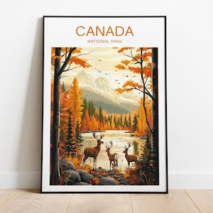 Kanada Reise Kunstwerk, National Park Print, Kanada Poster, Reise Kunstwerk, Kunstwerk, Hochzeitsgeschenk, Banff