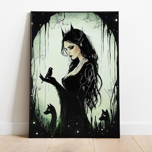 Hecate Greek Goddess of Magic and Witchcraft, Hecate Wall Art, Greek Mythology Art, Witchcraft Prints, Mythology Art Print, Witchy Art Print