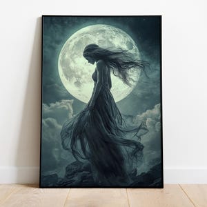 Selene, Greek Goddess of the Moon, Wall Art, Goddess Style Poster, Goddess Selene Home Decor, Poster Wall Art, Goddess Selene, Greek Goddess