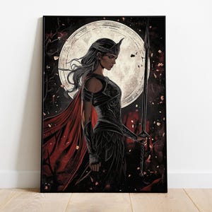 Athena Greek Goddess of War , Goddess Wall Art, Greek Mythology Art, Greek Goddess Poster, Poster Art Print, Goddess of Wisdom Poster Print