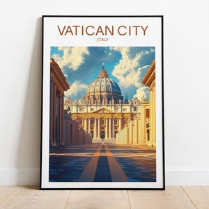 Manifesto turistico della Città del Vaticano, Italia, Manifesto della Città del Vaticano, Stampa Italia, Manifesto Italia, Stampa Roma, Regalo di nozze, Testo personalizzato, Regalo personalizzato