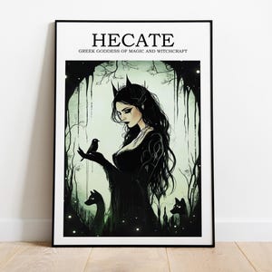 Hecate Greek Goddess of Magic and Witchcraft, Hecate Wall Art, Greek Mythology Art, Witchcraft Prints, Mythology Art Print, Witchy Art Print