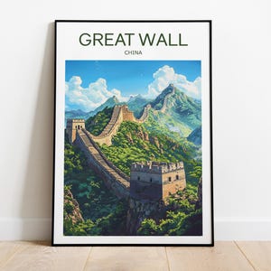 Great Wall of China Travel Print, Great Wall of China, Great Wall of China  Poster, China Poster, Travel Poster, Wedding Gift, Wall Art