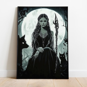Hecate Greek Goddess of Magic and Witchcraft, Hecate Wall Art, Greek Mythology Art, Witchcraft Prints, Mythology Art Print, Witchy Art Print