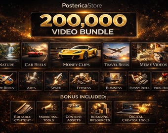 Paquete de más de 200.000 vídeos cortos para TikTok, Instagram Reels, YouTube Shorts, contenido viral para creadores y empresas. ¡Un megapaquete!