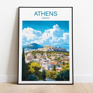 Athens Travel Print, Greece, Athens Poster, Greece Poster, Birthday present, Wedding gift, Travel Poster, Travel Print, Wall Art