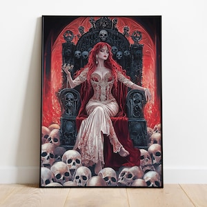 Persephone Art Print, Greek Queen of the Underworld, Goddess Poster Print, Greek Mythology Decor, Greek Goddess Poster, Persephone Poster