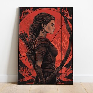 Artemis Greek Goddess of Hunting, Fantasy Art, Greek Mythology Print, Divine Feminine Art, Feminine Energy, Home Decor, Artemis Poster Print