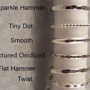 Stacking Ring Solid 925 Sterling Silver Various Textures You Choose one Minimalist Midi Custom