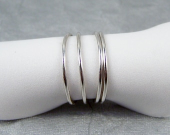 One Ultra Thin Solid 925 Smooth Sterling Silver band