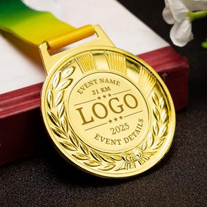 Personalized Sport Stainless Steel Medal - Design Your Own Award Medals with Ribbon, Custom 1st 2nd 3rd Place Gift for School, Office Event