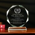 Personalized Employee Crystal Awards, Custom Achievement Glass Trophy, 6" Appreciation Plaques with Gift Box, Laser Engraved