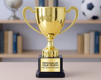 Personalized Trophy Award - Free Design Assistant - Custom Award for Winners and Champions