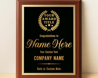 Custom Employee Award Plaque Engraved - Personalized Appreciation, Recognition, Retirement Gifts - Farewell Gifts for Coworkers