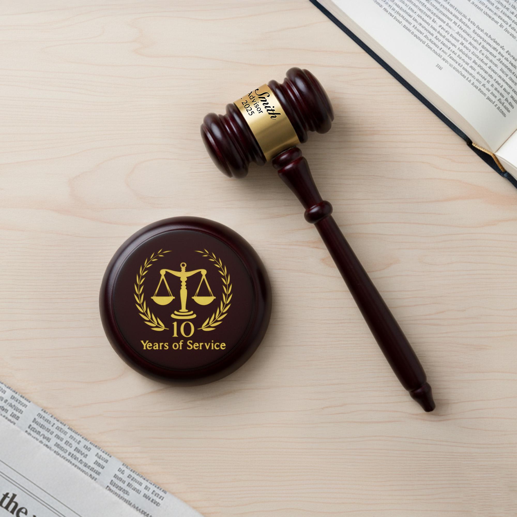 Personalized Judge's Gavel and Block Set, Custom Wood Gavel Set for ...