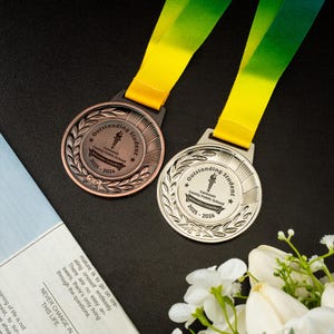 Personalized Outstanding Student Medals - Custom Award for Winners, Teams, School Competition Gift
