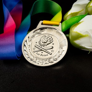Personalized Baseball Medal for Champion, Custom Softball Players and Coaches Gift, End-of-Season, Tournament Award