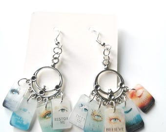 Shatter Me Series Book Cover Earrings